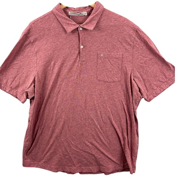Criquet Other - Criquet Men’s XXL Pink Heather Pocket Polo Shirt Soft Cotton Austin TX